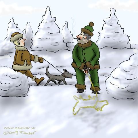 Cartoon: Pets (medium) by Mandor tagged winter,pets