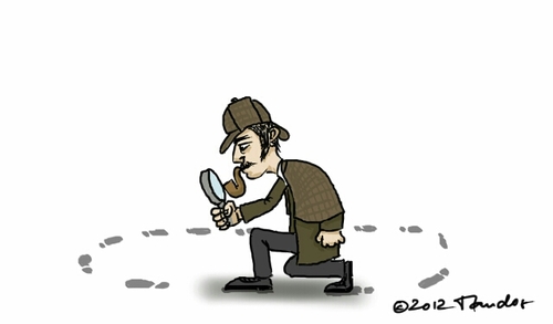 Cartoon: Sherlock (medium) by Mandor tagged sherlock,investigation