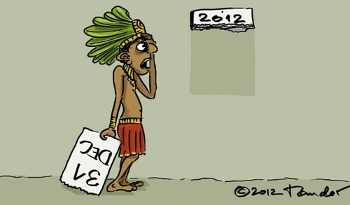 Cartoon: The End of the World (medium) by Mandor tagged end,of,the,world,2012,mayans,calendar