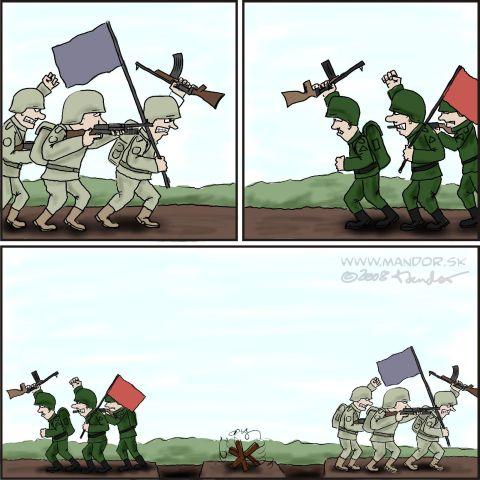 Cartoon: War (medium) by Mandor tagged war,soldiers
