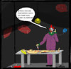 Cartoon: Clown bei der Arbeit (small) by fricke tagged horror clown cartoon