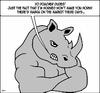 Cartoon: Rhino poaching (small) by Thamalakane tagged rhino,rhinoceros,wildlife,africa,viagra,aphrodisiac,poaching