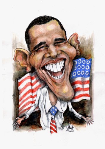 Cartoon: Barack Obama (medium) by Szena tagged politics,obama,usa,president