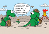 Cartoon: Klimawandel bei den Dinos (small) by Bruder JaB tagged dino dinosaurier klimawandel eiszeit jacke
