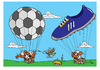 Cartoon: Luftkicker (small) by Bruder JaB tagged fußball,schaf,lamm,heißluftbaloon,stuttgart