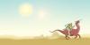 Cartoon: Lemmy Rides Again (small) by Lemmy Danger tagged danger,desert,sun,fiction,adventure