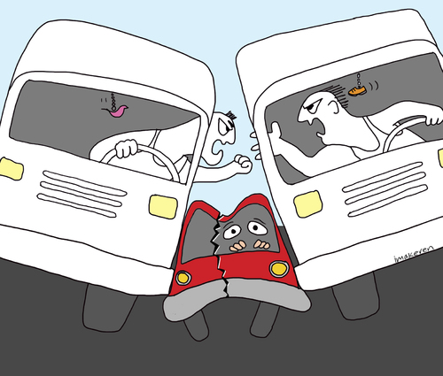 Cartoon: car insurance (medium) by imakeren tagged car,accident,cartoon,insurance