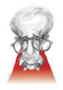 Cartoon: Woody allen (small) by ricearaujo tagged woody,allen,caricature,pencil,draw