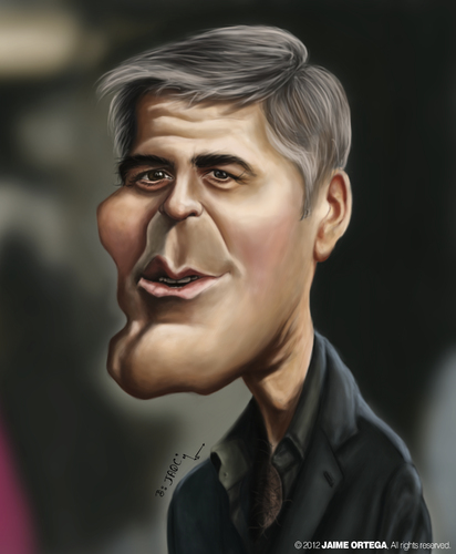 Cartoon: George Clooney (medium) by jaime ortega tagged george,clooney