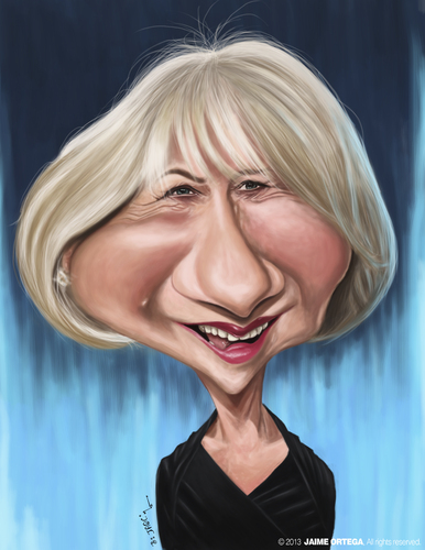 Cartoon: Helen Mirren (medium) by jaime ortega tagged helen,mirren