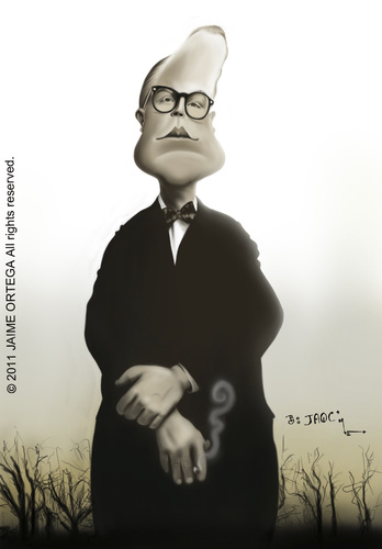 Cartoon: Seymour Hoffman (medium) by jaime ortega tagged seymour,hoffman