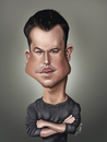 Cartoon: Matt Damon (small) by jaime ortega tagged matt,damon