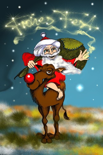 Cartoon: Frohes Fest (medium) by petwall tagged weihnachten,weihnachtsmann