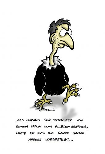 Cartoon: Der Traum vom Fliegen (medium) by Marcus Trepesch tagged funnie,flying