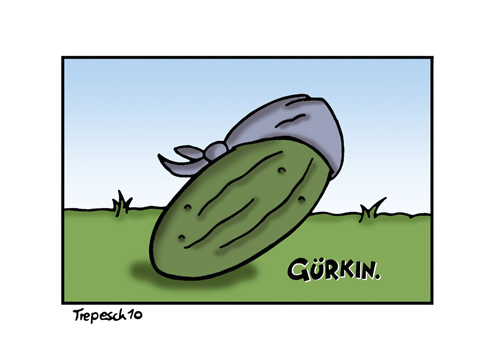 Cartoon: Gürkin (medium) by Marcus Trepesch tagged vegetables,turkey,words,culture