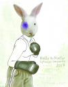 Cartoon: holly the hunter (small) by illustrami tagged rabbit,fighting,boxing,fear,agression,love