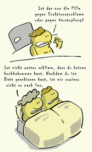 Cartoon: Erektions-Verstopfung (medium) by Ludwig tagged verstopfung,erektionsprobleme,durchfall