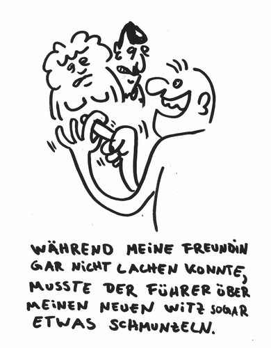 Cartoon: Führerwitz (medium) by Ludwig tagged witz,führer,hitler,lachen,nazi,freundin