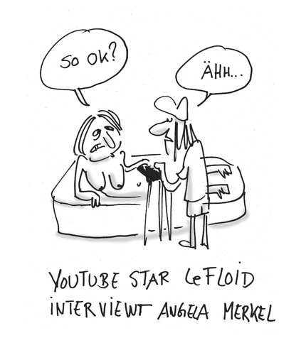 Cartoon: Ist das nicht youporn? (medium) by Ludwig tagged lefloid,youtube,merkel,chancellor,kanzlerin