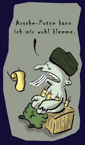 Cartoon: Terror Toilette (medium) by Ludwig tagged terror,anschlag,selbstmordattentäter,suicide,bomber,toilette,scheißen,klo,plumpsklo