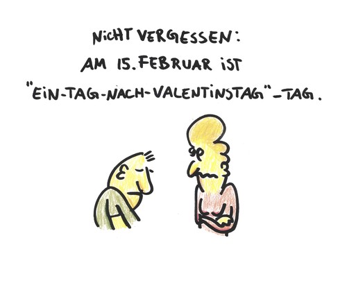 Cartoon: The Day after (medium) by Ludwig tagged februar,day,valentins,valentinstag
