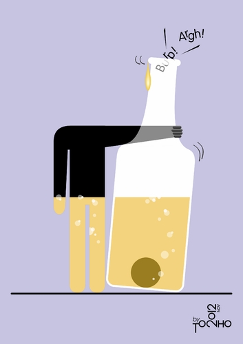 Cartoon: Alcohol (medium) by Tonho tagged vice,alcohol,bottle