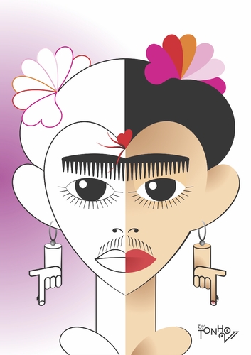 Cartoon: frida (medium) by Tonho tagged kahlo