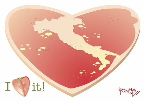 Cartoon: Pizza Cuore (medium) by Tonho tagged pizzapitch