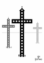 Cartoon: crosses homes (small) by Tonho tagged crosses,death,homes