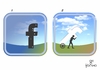 Cartoon: facebook door (small) by Tonho tagged facebook door