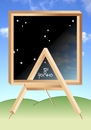 Cartoon: frame and easel (small) by Tonho tagged frame,picture,easel,penrose,night,day
