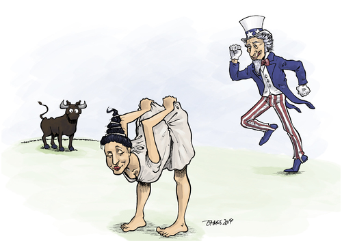 Cartoon: TTIP kann kommen (medium) by Tommestoons tagged usa,europa,freihandelsabkommen,ceta,ttipp