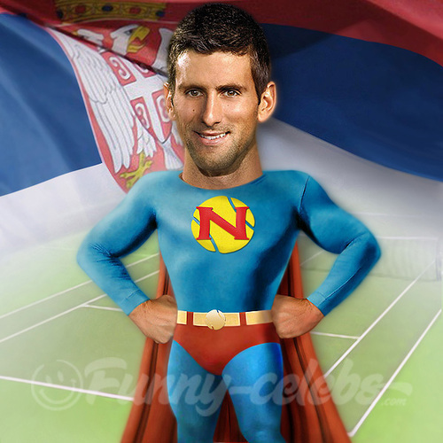 Cartoon: Novak Djokovic (medium) by funny-celebs tagged serbia,champion,slam,grand,masters,player,tennis,atp,djokovic,novak