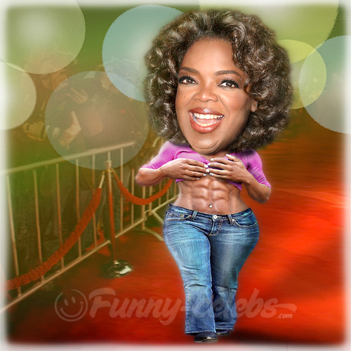 Cartoon: Oprah Winfrey (medium) by funny-celebs tagged oprahwinfrey,talkshowhost,thecolorpurple,theoprahwinfreyshow,fitness,perfect,body,stomach