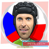 Cartoon: Pert Cech (small) by funny-celebs tagged petrcech goalkeper sport football soccer goal czechrepublic arsenal chelsea