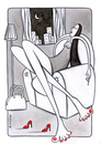 Cartoon: Woman Shoes (small) by Pecchia tagged cartoon,humour,pecchia
