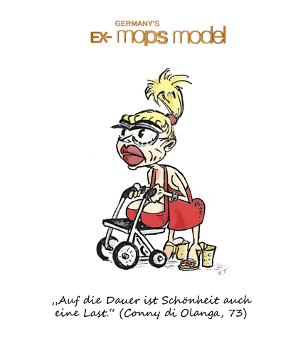 Cartoon: Ex-und-hop-Model (medium) by Simpleton tagged schönheitsideal,schönheit,busen,silikon,implantat,alter,topmodel,next,germanys