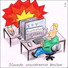 Cartoon: Neulich im Internet-Cafe (small) by Storch tagged windows,computer,trottel