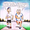 Cartoon: Zeitrechnung (small) by Storch tagged joggen,laufen,10km,schnell,langsam