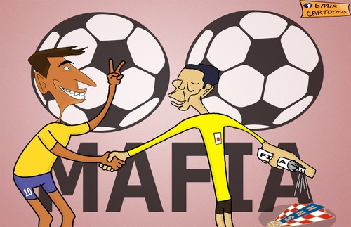 Cartoon: MAFIA (medium) by emir cartoons tagged brasil,emir,2014,cartoon,caricature,football,world,cup