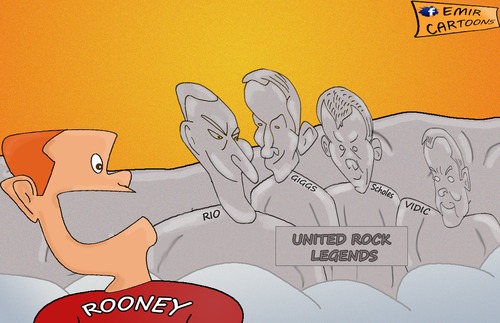 Cartoon: Rio Ferdinand goodbye to United (medium) by emir cartoons tagged united,football,giggs,vidic,ferdinand,rio,caricature,cartoons,emir