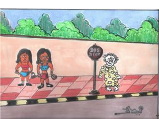 Cartoon: vemulacartoons (medium) by vemulacartoons tagged support,dresses