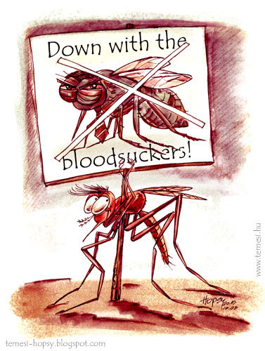 Cartoon: Bloodsuckers (medium) by hopsy tagged bloodsuckers,mosquito,horsefly,voting