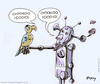 Cartoon: Parrot (small) by hopsy tagged parrot,robot,future