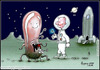 Cartoon: Space (small) by hopsy tagged space lifeform foreign ufo spaceship alien