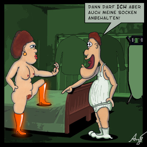 Cartoon: Erotisches Versagen (medium) by Anjo tagged fetisch,stiefel,sicken,erotik