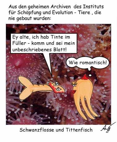 Cartoon: Tiere die nie gebaut wurden (medium) by Anjo tagged titten,fisch,qualle,creationismus