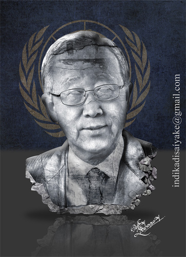 Cartoon: BAN KI-MOON (medium) by indika dissanayake tagged un