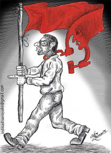 Cartoon: how can belive flag (medium) by indika dissanayake tagged political,cartoons