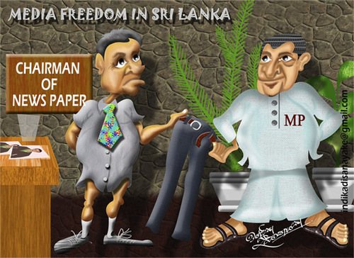Cartoon: Newspapers In Sri Lanka (medium) by indika dissanayake tagged national,newspapers,in,sri,lanka